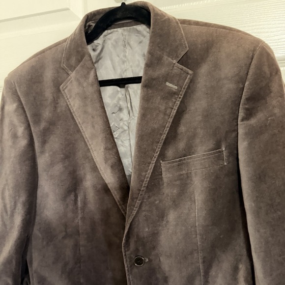 Mens BATISTINI US Size 50 Cool Brown Velvet 90's Blazer Sport Coat Jacket EUC - Picture 7 of 11